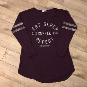 Eat•Sleep•Coffee lounge shirt // Ardene \\